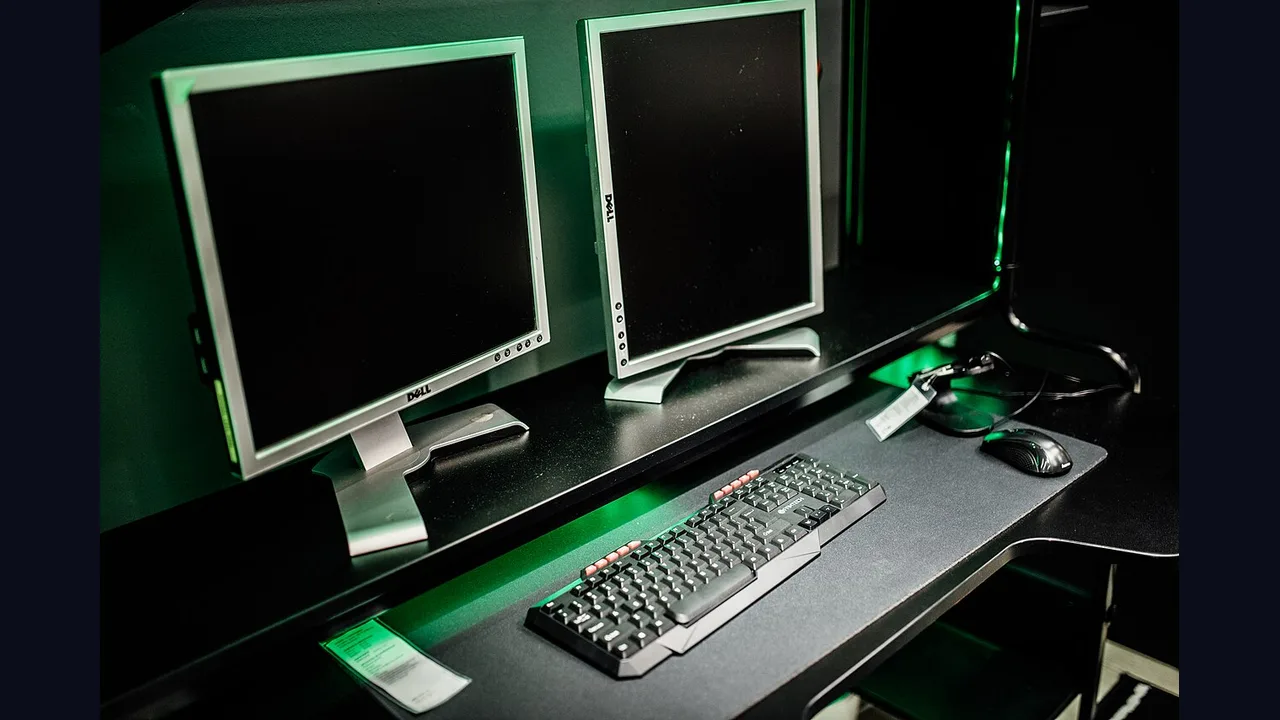 A gaming PC setup on a desk